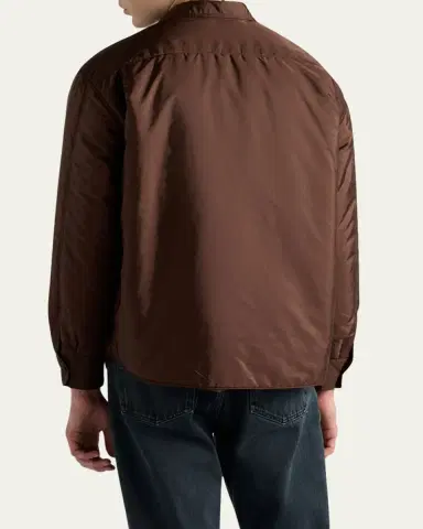 Prada Men's Re-Nylon Padded Button-Down Shirt | Thumbnail 2