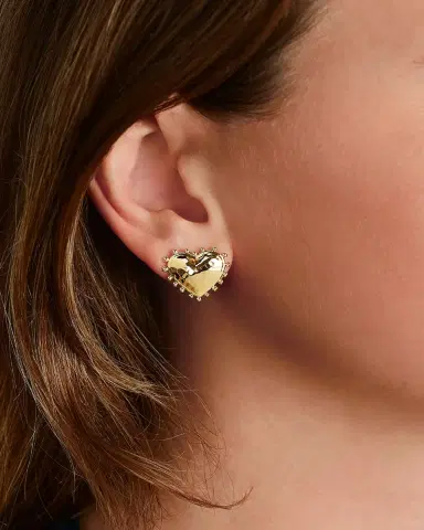 Anabel Aram Jewelry Heart Stud Earrings | Thumbnail 2