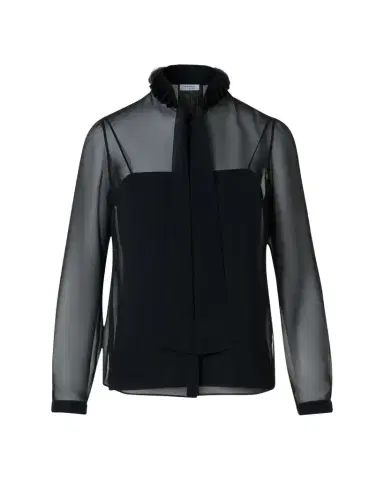 Akris punto Sheer Tie-Neck Blouse | Thumbnail 1