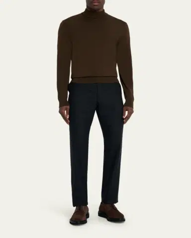 Giorgio Armani Men's Suede Rubber-Sole Derby Shoes | Thumbnail 8
