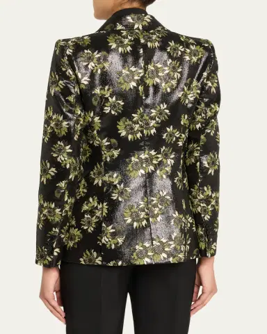 Alexander McQueen Lacquered Sunflower Single-Breasted Jacket | Thumbnail 3