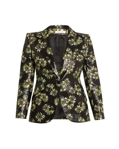 Alexander McQueen Lacquered Sunflower Single-Breasted Jacket | Thumbnail 1