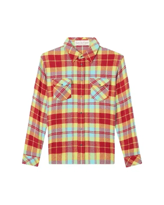 God's True Cashmere Men's Cashmere Tartan Two-Pocket Button-Down Shirt