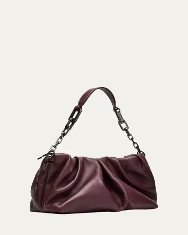 Christian Louboutin Eva Pleated Nappa Leather Shoulder Bag | Thumbnail 3 Christian Louboutin Eva Pleated Nappa Leather Shoulder Bag | Thumbnail 3