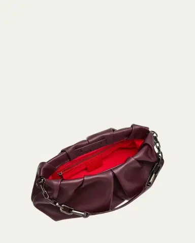 Christian Louboutin Eva Pleated Nappa Leather Shoulder Bag | Thumbnail 4 Christian Louboutin Eva Pleated Nappa Leather Shoulder Bag | Thumbnail 4