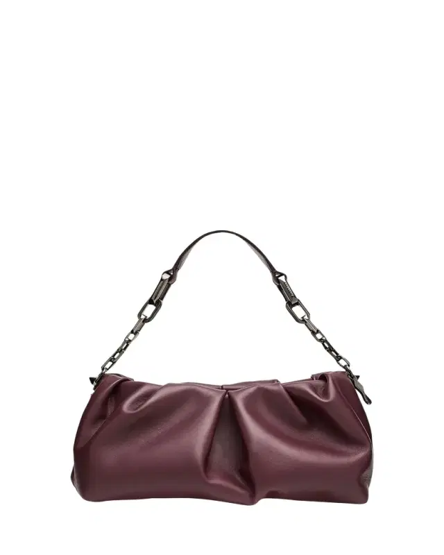Christian Louboutin Eva Pleated Nappa Leather Shoulder Bag