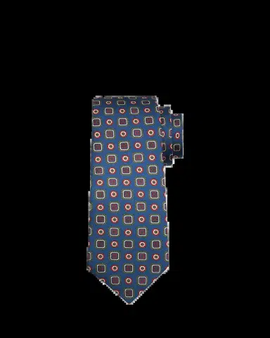 Kiton Men's Multi-Medallion Silk 7-Fold Tie | Thumbnail 2