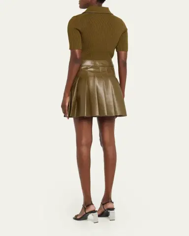 SIMKHAI Linnie Pleated Combo Mini Dress | Thumbnail 7 SIMKHAI Linnie Pleated Combo Mini Dress | Thumbnail 7