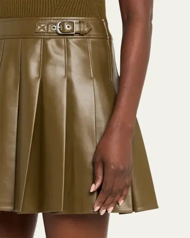 SIMKHAI Linnie Pleated Combo Mini Dress | Thumbnail 9 SIMKHAI Linnie Pleated Combo Mini Dress | Thumbnail 9