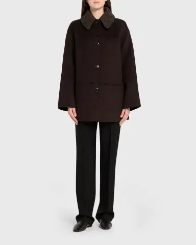 Proenza Schouler Lisa Double-Face Wool Coat with Removable Collar | Thumbnail 6 Proenza Schouler Lisa Double-Face Wool Coat with Removable Collar | Thumbnail 6