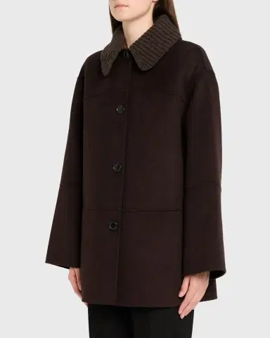 Proenza Schouler Lisa Double-Face Wool Coat with Removable Collar | Thumbnail 8 Proenza Schouler Lisa Double-Face Wool Coat with Removable Collar | Thumbnail 8