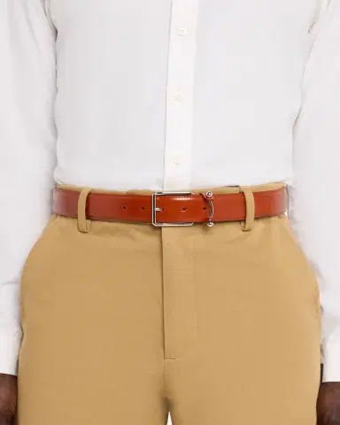 Christian Louboutin Men's Chambeliss Collar-Pin Smooth Leather Belt | Thumbnail 2 Christian Louboutin Men's Chambeliss Collar-Pin Smooth Leather Belt | Thumbnail 2