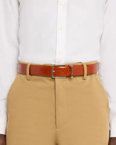 Christian Louboutin Men's Chambeliss Collar-Pin Smooth Leather Belt | Thumbnail 3 Christian Louboutin Men's Chambeliss Collar-Pin Smooth Leather Belt | Thumbnail 3