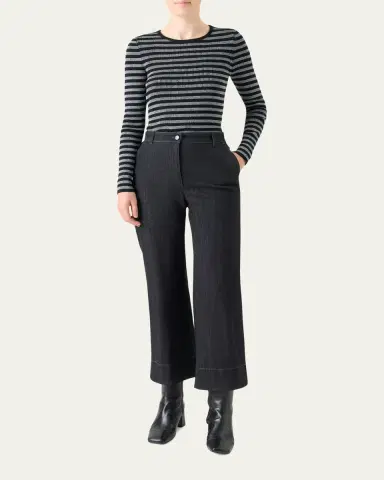 Akris punto Metallic Striped Rib Knit Sweater | Thumbnail 2 Akris punto Metallic Striped Rib Knit Sweater | Thumbnail 2