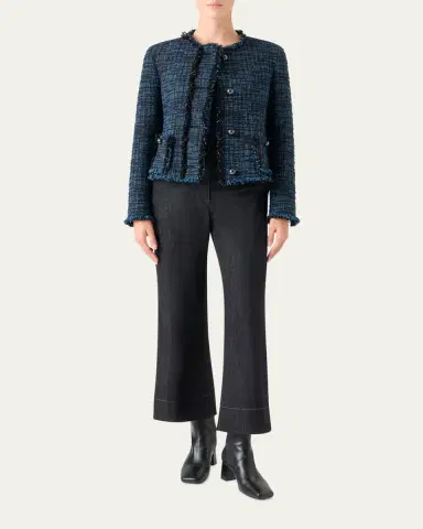 Akris punto Raw Denim Tweed Single-Breasted Jacket | Thumbnail 2