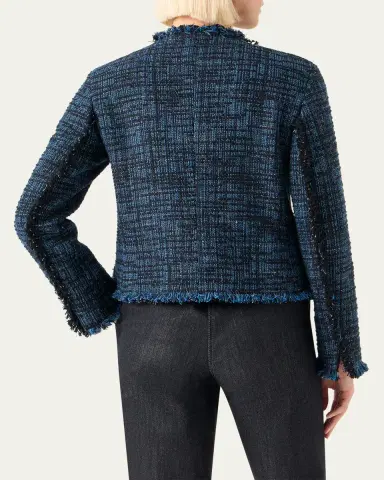 Akris punto Raw Denim Tweed Single-Breasted Jacket | Thumbnail 3