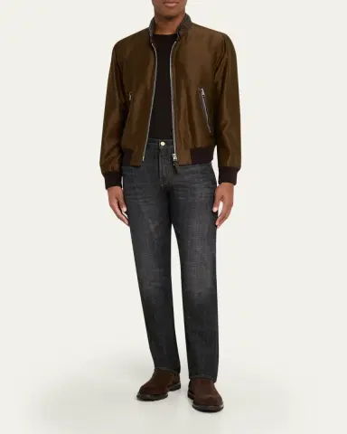 The Seven Continents Men's Charlie Black Denim Slim-Fit Jeans | Thumbnail 2 The Seven Continents Men's Charlie Black Denim Slim-Fit Jeans | Thumbnail 2