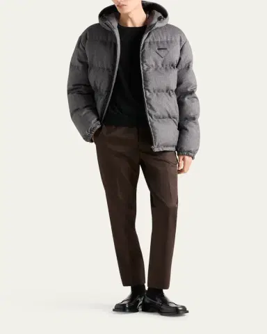 Prada Men's Chevron Down Jacket | Thumbnail 3 Prada Men's Chevron Down Jacket | Thumbnail 3