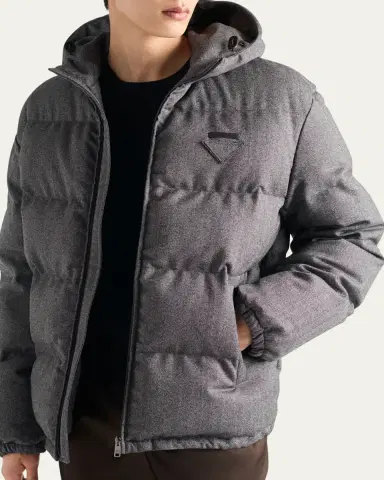 Prada Men's Chevron Down Jacket | Thumbnail 4 Prada Men's Chevron Down Jacket | Thumbnail 4