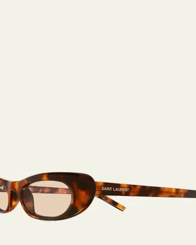 Saint Laurent SL 557 Acetate Cat-Eye Sunglasses | Thumbnail 3