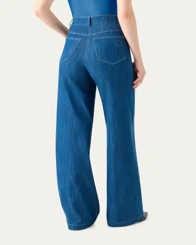 Akris punto Cooper Stretch Denim Wide-Leg Pants | Thumbnail 2 Akris punto Cooper Stretch Denim Wide-Leg Pants | Thumbnail 2