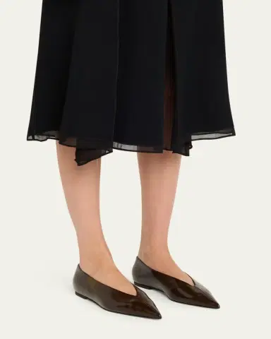 Proenza Schouler Slash Slick Nappa Leather Ballerina Flats | Thumbnail 2 Proenza Schouler Slash Slick Nappa Leather Ballerina Flats | Thumbnail 2