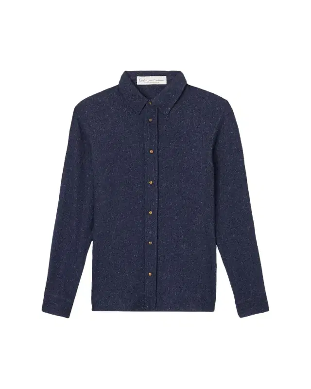 God's True Cashmere Men's Cashmere Two-Pocket Tigers Eye Button-Down Shirt