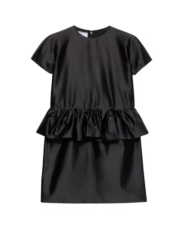 Duchesse Silk Peplum Mini Dress