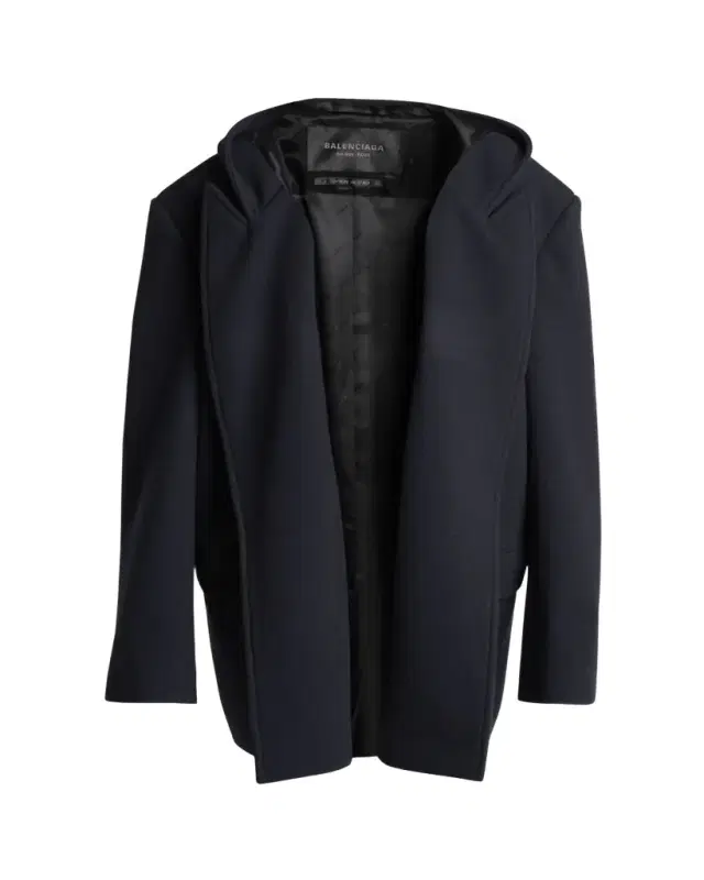 Men's Wool Oversized Hooded Short Coat