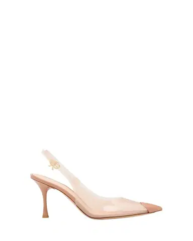 Gianvito Rossi Plexi Patent Leather Cap-Toe Slingback Pumps | Thumbnail 1