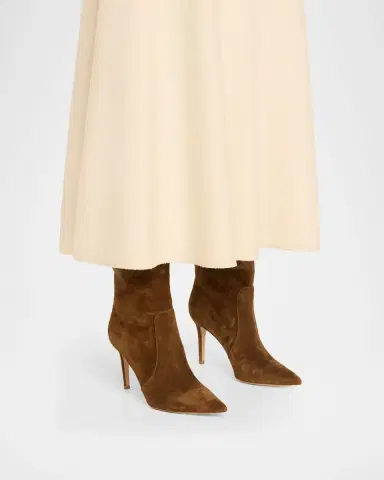 Gianvito Rossi Hansen Suede Pointed-Toe Knee Boots | Thumbnail 17