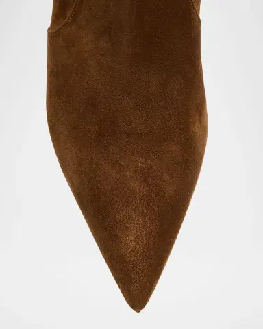 Gianvito Rossi Hansen Suede Pointed-Toe Knee Boots | Thumbnail 21