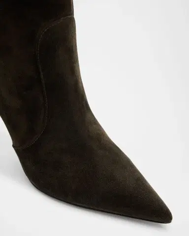 Gianvito Rossi Hansen Suede Pointed-Toe Knee Boots | Thumbnail 30