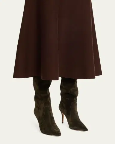 Gianvito Rossi Hansen Suede Pointed-Toe Knee Boots | Thumbnail 4