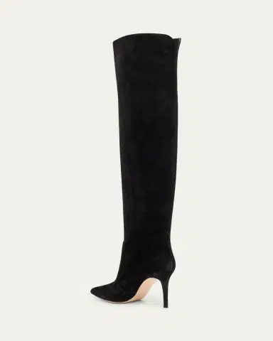 Gianvito Rossi Hansen Suede Pointed-Toe Knee Boots | Thumbnail 9