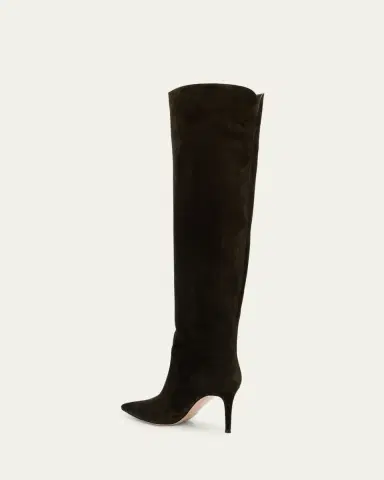 Gianvito Rossi Hansen Suede Pointed-Toe Knee Boots | Thumbnail 10