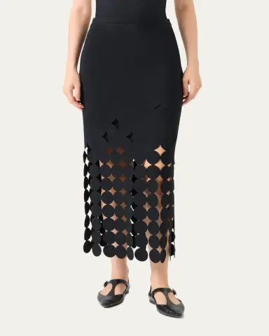 Akris punto Cutout Polka Dot Illusion Pencil Skirt | Thumbnail 2 Akris punto Cutout Polka Dot Illusion Pencil Skirt | Thumbnail 2