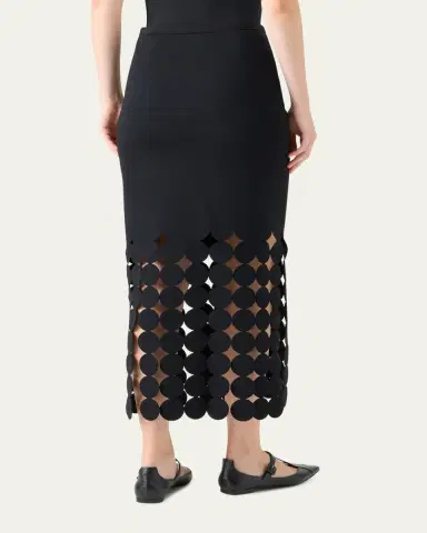 Akris punto Cutout Polka Dot Illusion Pencil Skirt | Thumbnail 3 Akris punto Cutout Polka Dot Illusion Pencil Skirt | Thumbnail 3