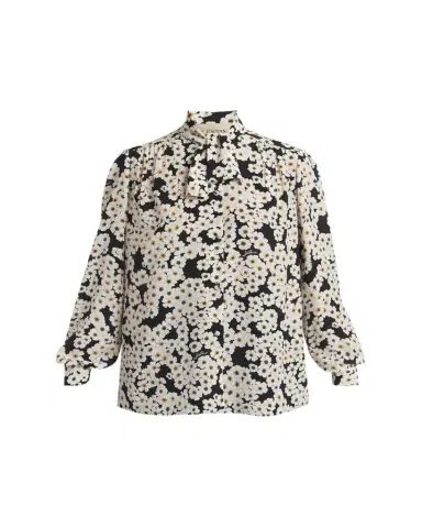 Valentino Garavani Daisy-Print Silk Neck-Scarf Blouse | Thumbnail 1 Valentino Garavani Daisy-Print Silk Neck-Scarf Blouse | Thumbnail 1