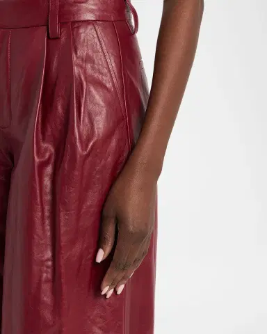 SIMKHAI Kobie Wide-Leg Leather Pants | Thumbnail 6