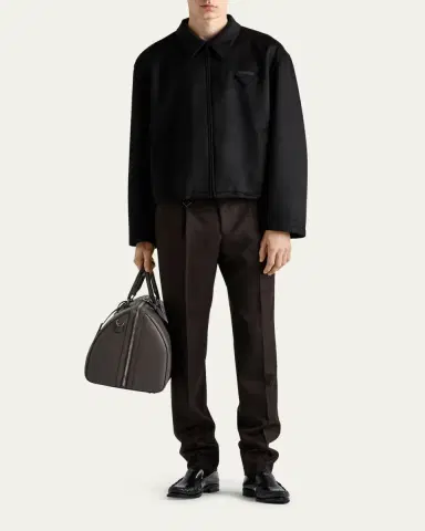 Prada Men's Cashgora Zip-Up Jacket | Thumbnail 3 Prada Men's Cashgora Zip-Up Jacket | Thumbnail 3