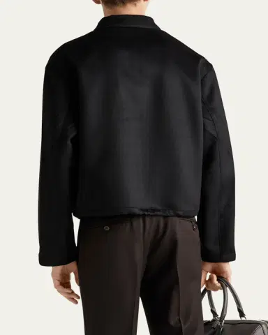 Prada Men's Cashgora Zip-Up Jacket | Thumbnail 4 Prada Men's Cashgora Zip-Up Jacket | Thumbnail 4