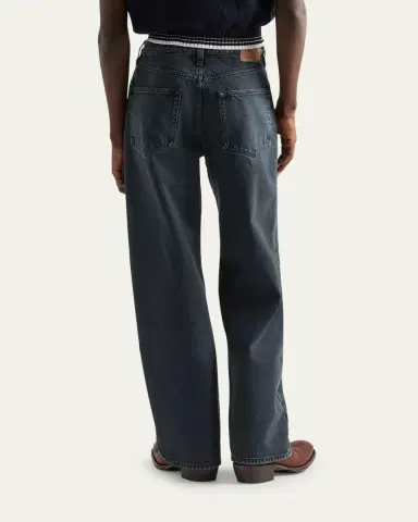 Prada Men's Overdyed Denim Wide-Leg Jeans | Thumbnail 3