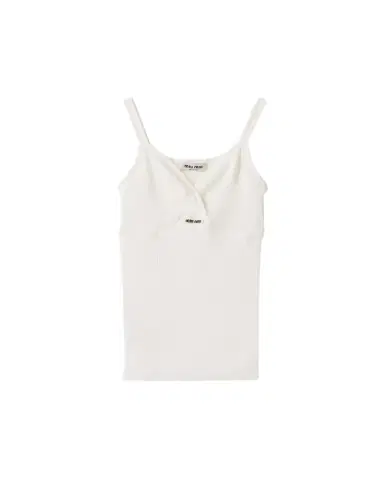 Miu Miu Pointelle V-Neck Tank Top | Thumbnail 1