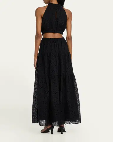 Ramy Brook Claudia Embroidered Cutout Maxi Dress | Thumbnail 3