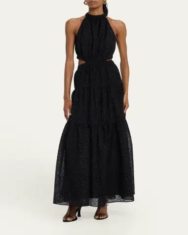 Ramy Brook Claudia Embroidered Cutout Maxi Dress | Thumbnail 4