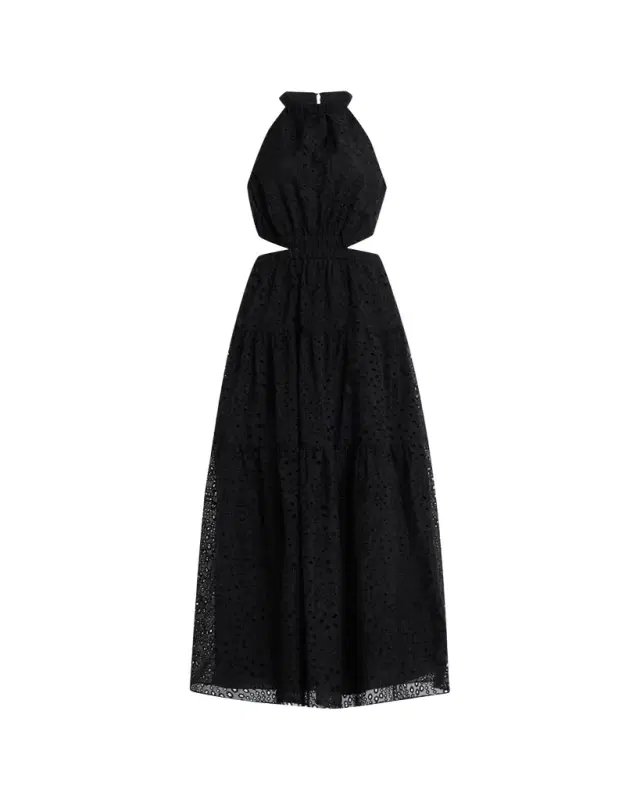 Ramy Brook Claudia Embroidered Cutout Maxi Dress