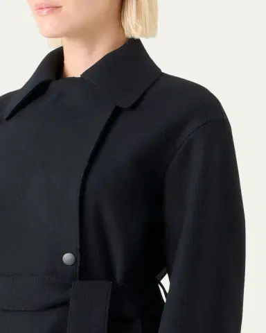 Akris punto Fringed Wool Belted Maxi Trench Coat | Thumbnail 5