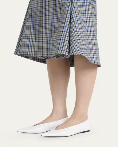 Proenza Schouler Slash Polished Leather Ballerina Flats | Thumbnail 2 Proenza Schouler Slash Polished Leather Ballerina Flats | Thumbnail 2