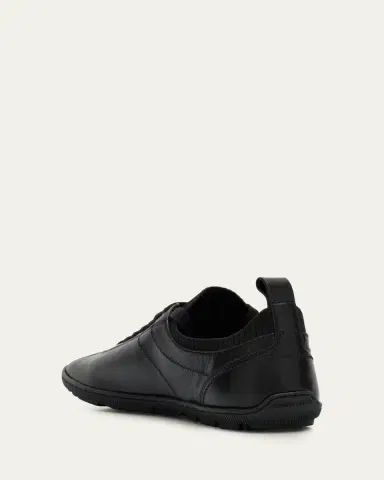 Giorgio Armani Men's Leather Tonal Knit Low-Top Sneakers | Thumbnail 2 Giorgio Armani Men's Leather Tonal Knit Low-Top Sneakers | Thumbnail 2